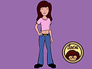 Taken from some screen captures I stitched together in which Daria tries to look like Quinn.